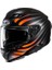 F71 Zen MC7SF Kapalı Motosiklet Kaskı Siyah Turuncu 1