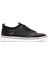 Erkek Siyah Bağcıklı Deri Sneaker 1