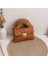 Minimalist Peluş Küçük Kare Çanta Işlemeli Zincir Çanta (Yurt Dışından) 1