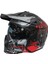 X1-X Seul Matt Warrior Black Grey Red Modüler Kask - Xl 2