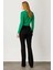Kadın Beli Lastikli Pantolon 3048 Siyah 4