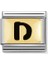 Composable Classic Dekoratif Link - Harfler Siyah - D - (04 D) 18K Altın 1