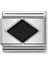 Composable Classic Dekoratif Link - Semboller - Dörtgen - (10 Black Rhombus) 925 Gümüş 1