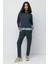 Fitilli Kapüşonlu Sweatshirt Pantolon Takım 9131 Füme 2