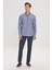 Erkek Lacivert Düğmeli Yaka Kolay Ütülenebilir Pamuklu Slim Fit Dar Kesim Oxford Gömlek 2