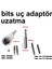 Mıknatıslı Bits Şaftlı Hızlı Değişim Uzatma Matkap Aparatı Metal Ahşap Düz 4 Adet Bits Uç Seti 2