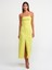 90758 Straplez Elbise-Lime 3