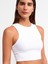 20820 Dikiş Efektli Crop Top-Beyaz 4