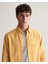Erkek Sarı Regular Fit Düğmeli Yaka Çizgili Oxford Gömlek 3240056.779 5