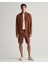 Erkek Kahverengi Relaxed Fit Keten Şort 205073.278 1