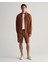 Erkek Kahverengi Relaxed Fit Keten Şort 205073.278 2