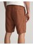 Erkek Kahverengi Relaxed Fit Keten Şort 205073.278 5