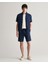 Erkek Lacivert Relaxed Fit Keten Şort 205073.410 2