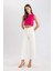 Culotte Gabardin Pantolon Yüksek Bel Basic Düz Cepli Geniş Bol Paça C7535AX24SM 3