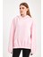 Pembe Hoodie, Oversize Hoodie, Kadın Hoodie, Kanguru Cepli Hoodie, Lastikli Hoodie 4