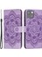 iPhone 15 Plus Pu Deri Mandala Çiçek TeIefon Kılıfı (Yurt Dışından) 1