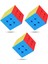 3 Adet Speed Cupe Rubik Küp Zeka Küpü 3x3 Canlı Renkler Hız Küpü,fidget Oyuncak Seyahat Zeka Oyunu 1