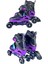 Siyah Inline Paten Beyaz LED Işıklı Silikon Teker Taj-J1 Pro 3 In 1 Teker Ayarlı 4