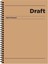 Çizgili Sert Kapak Spiralli Draft Defter Kahverengi 17X24 1