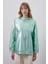 Parlak Basic Sweatshirt Hologram Yeşili 2