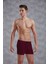 Bordo Erkek Pamuk Düğmeli Normal Paça Boxer 1