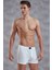 Beyaz Erkek Düğmeli Normal Paça Boxer 1