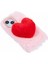 iPhone 15 Plus Fluffy Peluş + Tpu Love Heart Tasarım TeIefon Kılıfı (Yurt Dışından) 3