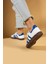 Bağcıklı Comfort Taban 3 Şeritli Kadın Sneaker 001-1009-24BEYAZMAVI 3