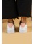 Bağcıklı Comfort Taban Şeritli Kadın Sneaker 001-1005-24BEYAZPUDRASARI 3