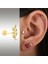 0.04 Karat Pırlanta Yaprak Tragus Piercing 1