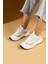 Yüksek Taban Lastik Bağcıklı Kadın Sneaker 36-728-24 1