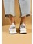 Yüksek Taban Lastik Bağcıklı Kadın Sneaker 36-728-24 3