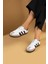 Bağcıklı Comfort Taban 3 Şeritli Kadın Sneaker 001-1009-24BEYAZSIYAH 2