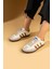 Bağcıklı Comfort Taban 3 Şeritli Kadın Sneaker 001-1009-24BEJKAHVE 1