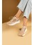 Yüksek Taban Lastik Bağcıklı Kadın Sneaker 36-728-24 2