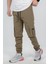 Erkek Slim Fit Cepli Beli ve Paçası Lastikli İnce Spor Pantolon Yeşil Edw071 1