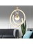 Dilan Gold Kaplama 3 Renkli 42 Watt Ledli Modern Tasarım Oturma Odası,genç Odası,yatak Odası,salon Sarkıt LED Avize 1