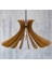 Decart Windsrf Modern Tasarım Doğal Ahşap Mdf 3D Rustik Ahşap Avize 2