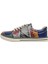 Kadın Vegan Deri Gri Sneakers - Cubic Faces Tasarım 3