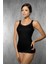 Siyah Kadın Modal V Yaka Ince Askılı Atlet 1