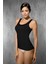 Siyah Kadın Modal Transparan Yaka Atlet 1