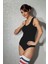 Siyah Kadın Modal Geniş Yaka Sıfır Kol Body 1