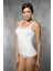 Beyaz Kadın Modal Transparan Yaka Atlet 1