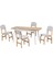 Ege Sandalye Avanos Ahşap Mdf Açılır Mutfak Masası Takımı - 70X120+30 cm 2
