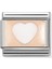 Composable Classic Dekoratif Link - Plakalar - Beyaz Kalp - 9k Rose Altın 1
