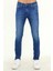 - Erkek Likralı Skinny Fit Kot Pantolon Mavi 1