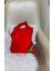2 Adet Kırmızı Çilek Katlanabilir Market Alışveriş Pazar Torbası 58 x 38 cm 2