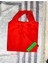 2 Adet Kırmızı Çilek Katlanabilir Market Alışveriş Pazar Torbası 58 x 38 cm 3