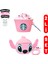 2'li Set - 3.nesil Uyumlu Pembe Starbucks ve Angel Figürlü Ikili Kulaklık Kılıfı Seti 1