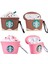 2'li Set - Pro 2. Nesil Uyumlu Kahverengi ve Pembe Starbucks Figürlü Ikili Kulaklık Kılıfı Seti 2